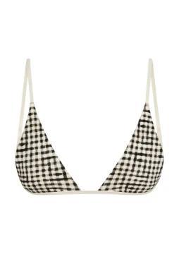 Barbados Top - Black Gingham