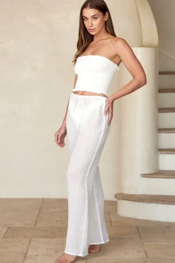 Belize Pant - Ivory Crinkle Linen