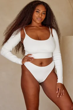 Beverly Hills Knitwear Top - White Rib