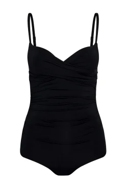 Bordeaux One Piece (Full Coverage) - Black