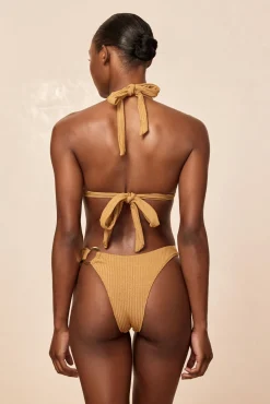 Bronte Bottom - Antique Gold Lurex Rib