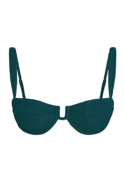 Cala Roja Top - Evergreen Crinkle