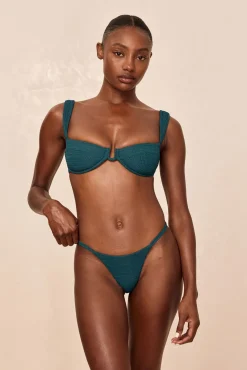 Cala Roja Top - Evergreen Crinkle