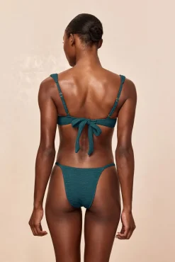 Cala Roja Top - Evergreen Crinkle