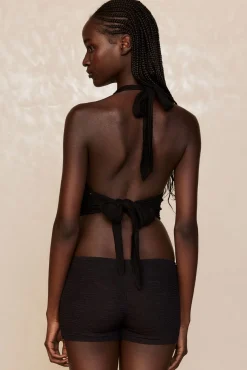 Cali Short - Black Crinkle