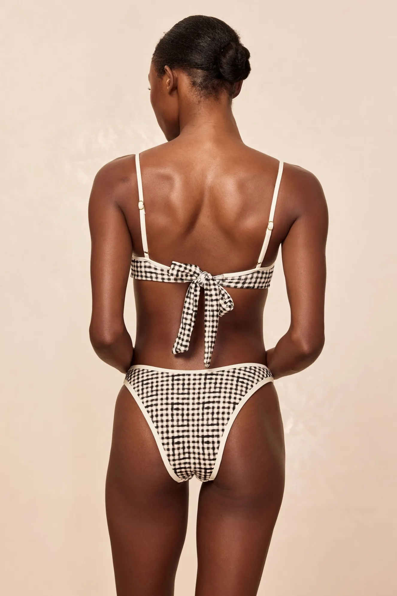 Capri Top Colorblock - Black Gingham