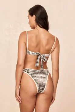 Capri Top Colorblock - Black Gingham