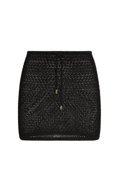 Cartagena Skirt - Black Lace Crochet