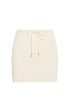 Cartagena Skirt - Ivory Knit Rib
