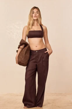 Casablanca Pants - Espresso Linen