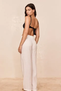 Casablanca Pants - White Linen