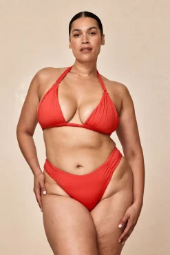 Clovelly High Leg Bottom - Chili Pepper