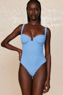 Clovelly One Piece - Azure Crinkle