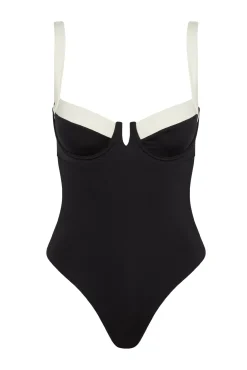 Clovelly One Piece - Black/Ivory