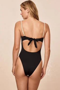 Clovelly One Piece - Black/Ivory