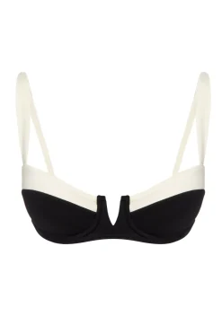 Clovelly Top - Black/Ivory