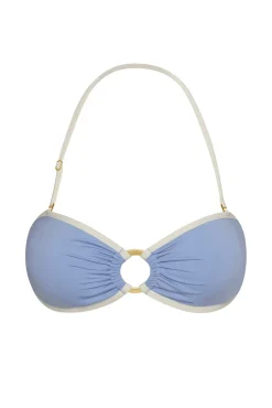 Costa Rica Top - Azure/Ivory