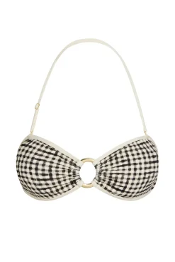 Costa Rica Top Colorblock - Black Gingham