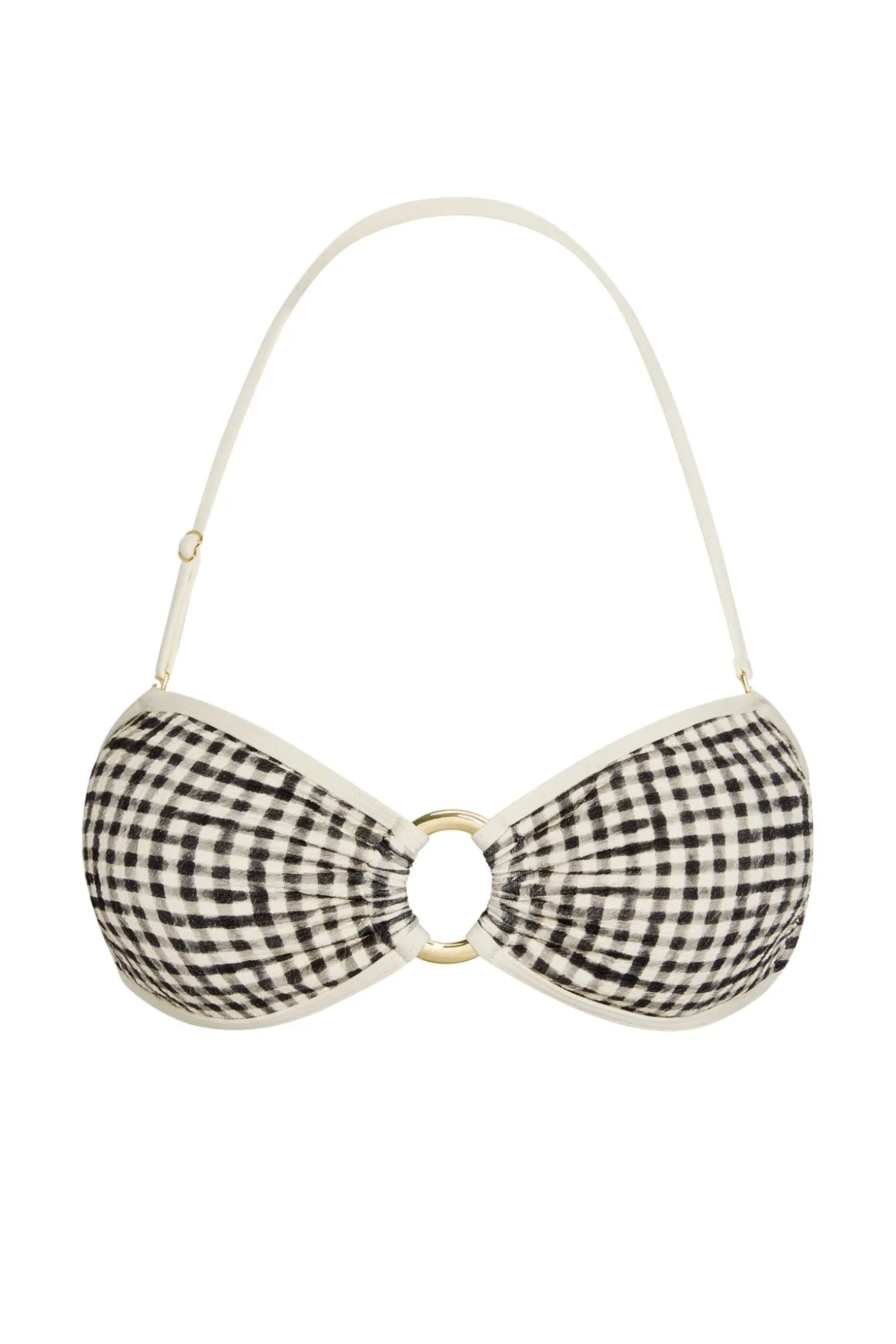 Costa Rica Top Colorblock - Black Gingham