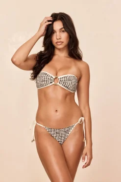 Costa Rica Top Colorblock - Black Gingham