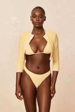 Crete Swim Cardigan - Honey Crinkle