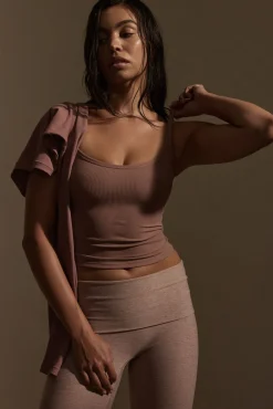 Devin Tank - Mauve Thin Rib