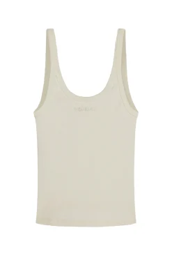 Devin Tank Crop - Ivory Rib