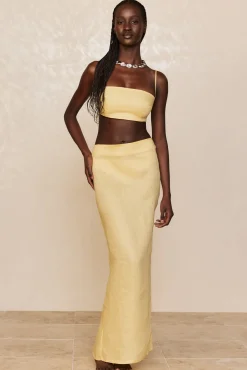 Fontelina Linen Skirt - Honey