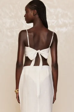 Fontelina Linen Skirt - White