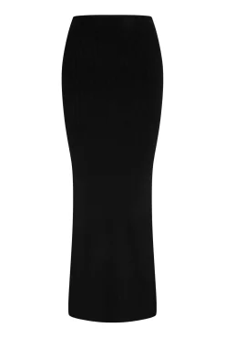 Fontelina Skirt - Black Knit Rib