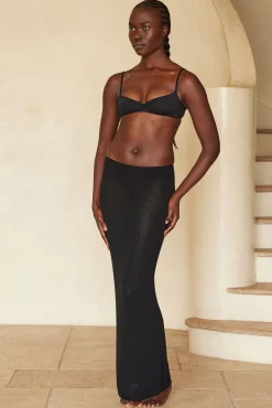 Fontelina Skirt - Black Open Knit