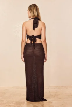 Fontelina Skirt - Espresso Treble Knit