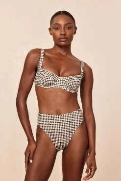 Formentera Bottom - Black Gingham