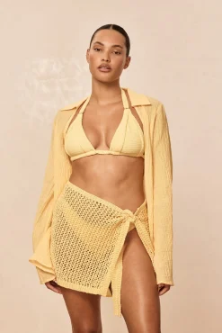 Grenada Tunic - Honey Crinkle Linen