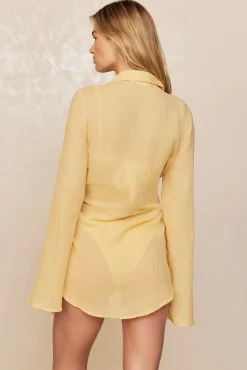 Grenada Tunic - Honey Crinkle Linen