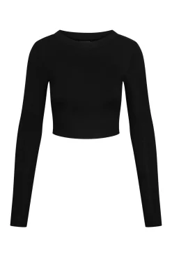 Hayworth Long Sleeve - Black Lightweight Rib