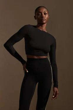 Hayworth Long Sleeve - Black Lightweight Rib