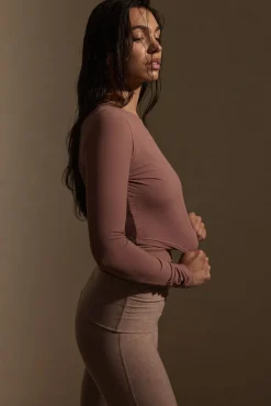 Hayworth Long Sleeve - Mauve Lightweight Rib