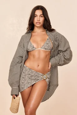 Jamaica Sarong - Black Gingham