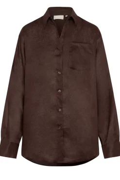 La Jolla Linen Shirt - Espresso Linen