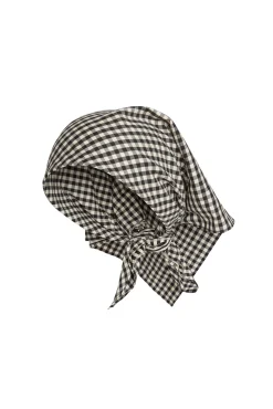 Monday Head Scarf - Black Gingham