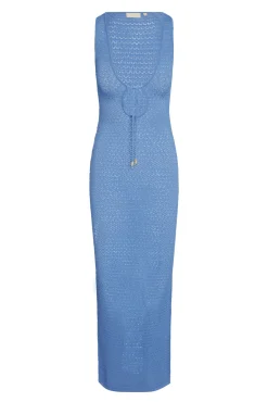 Monte Carlo Tie Dress - Azure Lace Crochet