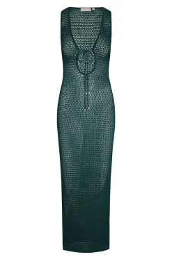 Monte Carlo Tie Dress - Evergreen Lace Crochet
