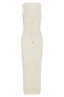 Monte Carlo Tie Dress - Ivory Petit Crochet