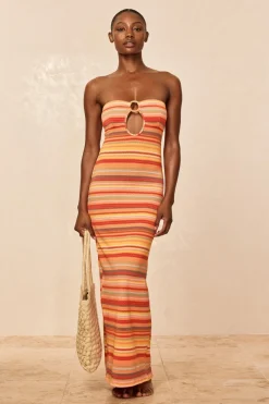 Montego Bandeau Dress - Sardinia Stripe