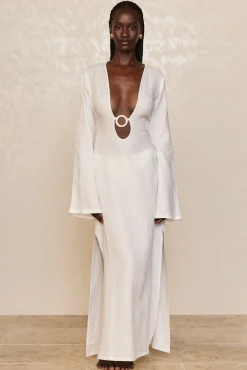 Montego Dress - White Linen