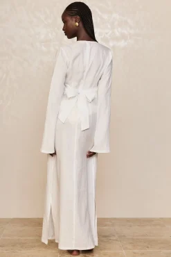 Montego Dress - White Linen