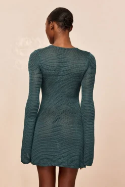 Montego Mini Dress - Evergreen Treble Knit