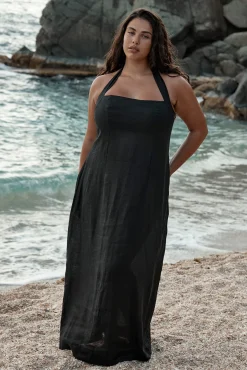 Montserrat Dress - Black Linen
