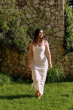 Montserrat Dress - White Linen